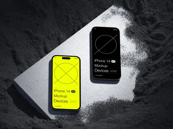 高质量苹果手机创意场景APP设计UI贴图展示样机模板 F - iPhone 14 Pro Max Mockups-16