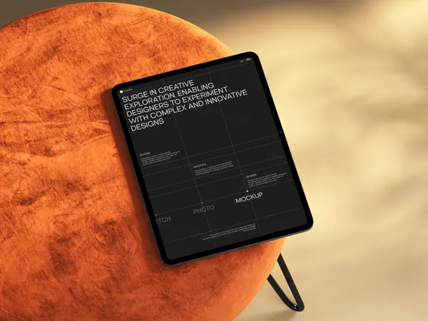 高质量北欧高雅家具装饰酒店陈设App品牌UI设计贴图展示样机PSD模板-4