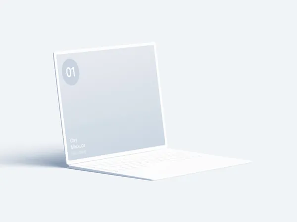 极简主义Apple笔记本电脑Web网页设计贴图展示样机模板 MacBook Laptop Clay Mockups-8