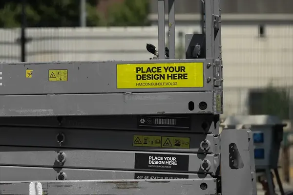 户外工地警示牌指示牌实拍建筑公司品牌设计VI提案展示样机模板 Construction Mockup