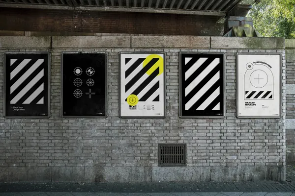 潮流户外都市街头广告牌海报设计提案贴图展示样机模板 Urban Poster Mockup-7