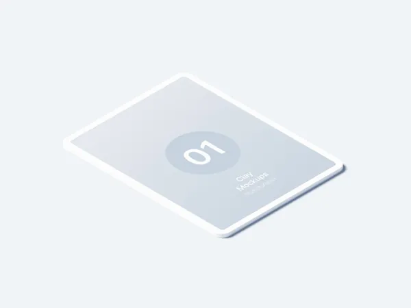 极简主义苹果平板等距视角APP设计UI贴图展示样机模板 iPad Pro Mockups-1