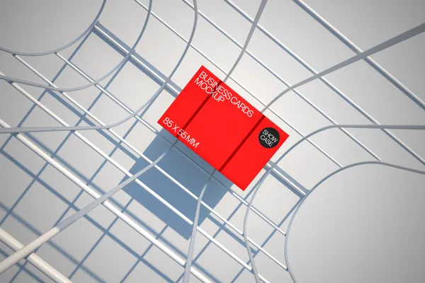 高质量极简主义商务名片品牌VI设计贴图展示样机模板素材 Business Card Mockup-2