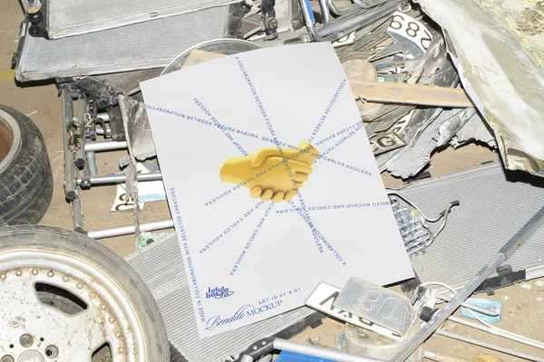 末日废土风废弃杂乱垃圾场景海报传单招贴设计贴图展示样机模板 Poster Mockup-13