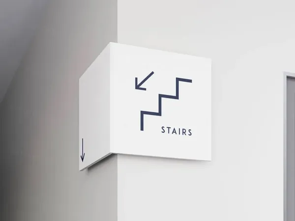 店铺招牌路口转角指示牌路牌导视系统设计提案贴图展示样机模板 Metal Signs Mockups-2