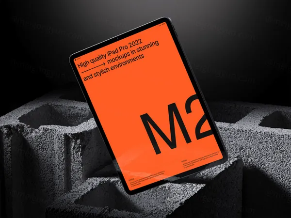 高质量苹果平板电脑创意场景网页设计Web贴图UI界面展示样机模板 D - iPad Pro Mockup-14