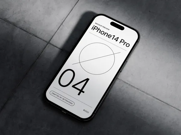 极简创意场景苹果手机UI界面APP展示样机模板素材 Colourful iPhone 14 Pro Mockups-5