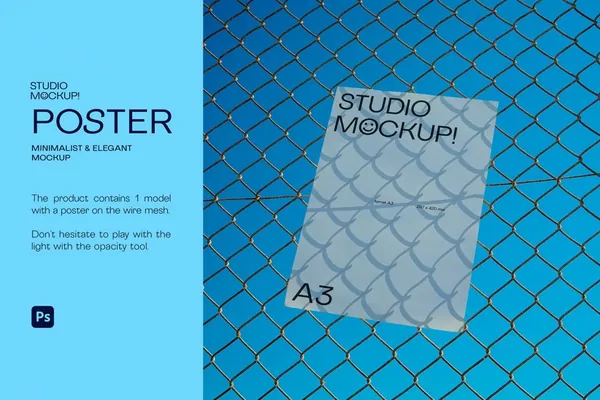 极简主义优雅宣传单广告海报设计贴图展示样机模板素材 MINIMALIST POSTER MOCKUP-7