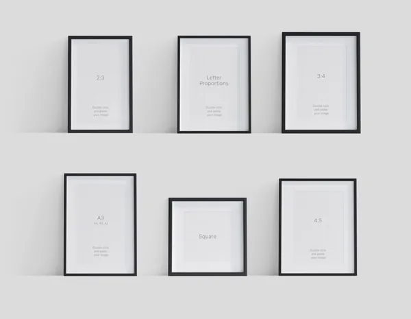 北欧极简艺术画框相框贴图展示样机模板素材 Table Frames