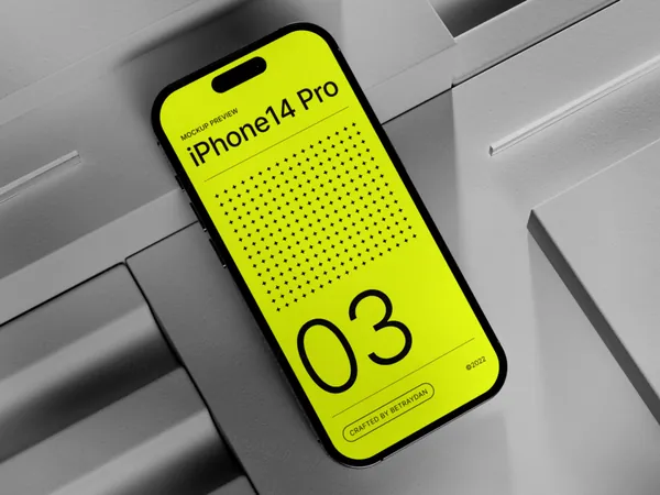 极简创意场景苹果手机UI界面APP展示样机模板素材 Colourful iPhone 14 Pro Mockups-6