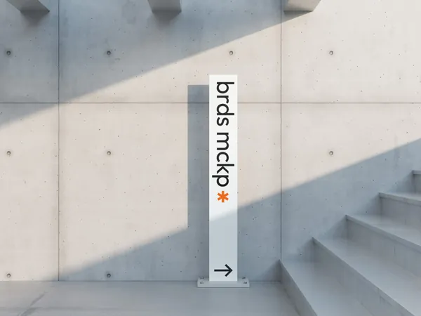 高质量地铁站地下商场导视系统指示牌设计提案贴图展示样机模板 Boards Mockups