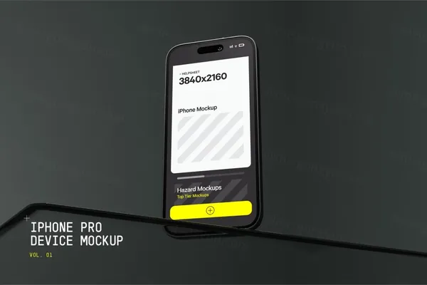 高质量极简主义抽象场景展示App设计UI贴图样机模板 iPhone Mockup-1