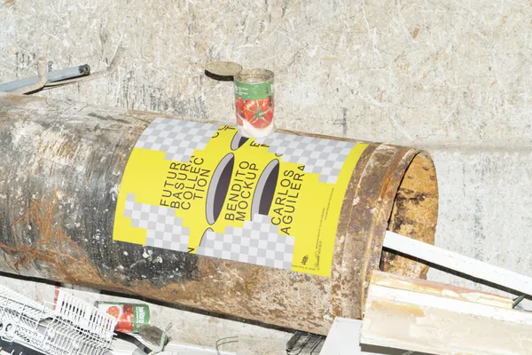 末日废土风废弃杂乱垃圾场景海报传单招贴设计贴图展示样机模板 Poster Mockup-12