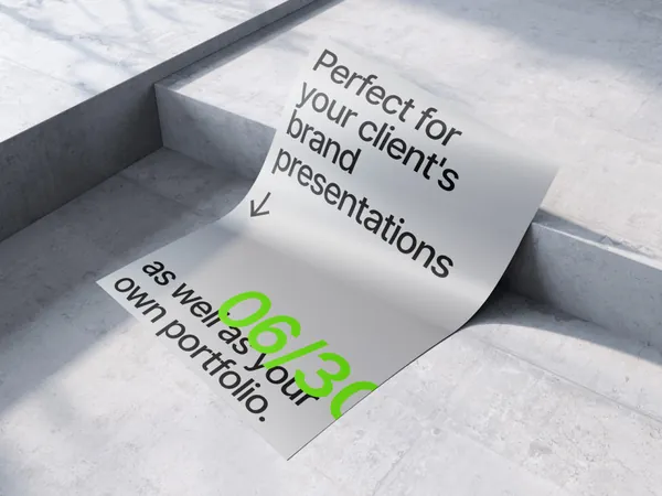 高质量铝箔纸金属纸张宣传单海报设计贴图展示样机模板 Metallic Paper Mockups-4