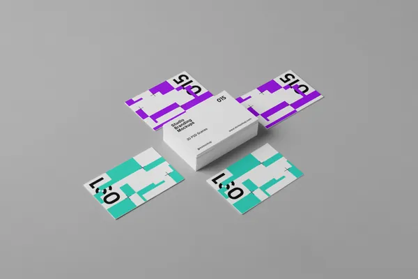 高质量商务名片工作室品牌VI设计提案贴图展示样机模板 Studio Branding Mockups-5