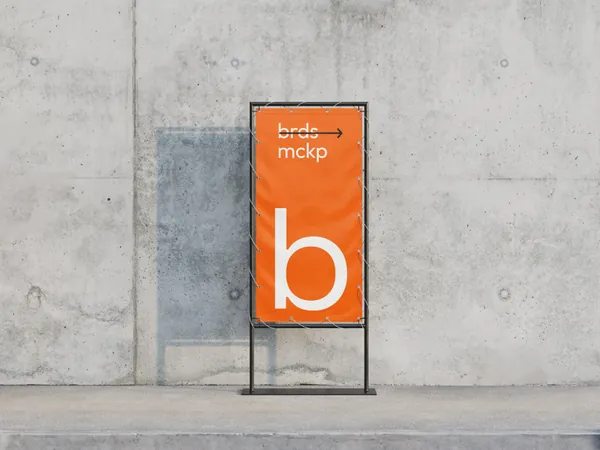 高质量高档场所导视系统展架海报设计提案贴图展示样机模板 Boards Mockups