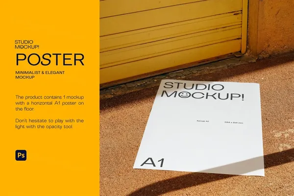 极简主义优雅宣传单广告海报设计贴图展示样机模板素材 MINIMALIST POSTER MOCKUP-8