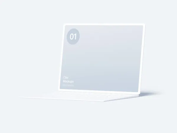 极简主义Apple笔记本电脑Web网页设计贴图展示样机模板 MacBook Laptop Clay Mockups-7