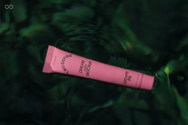 大自然户外水下实拍乳霜防晒化妆品包装设计贴图展示样机模板素材 Beauty in Nature-4