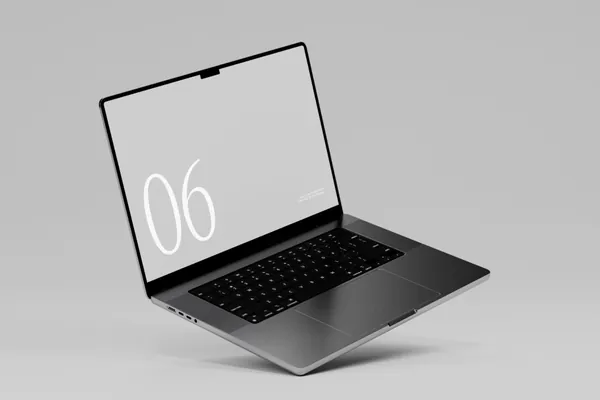 极简创意场景苹果笔记本网页设计展示样机模板素材 Magnetic MacBook Pro 16 Mockups-1