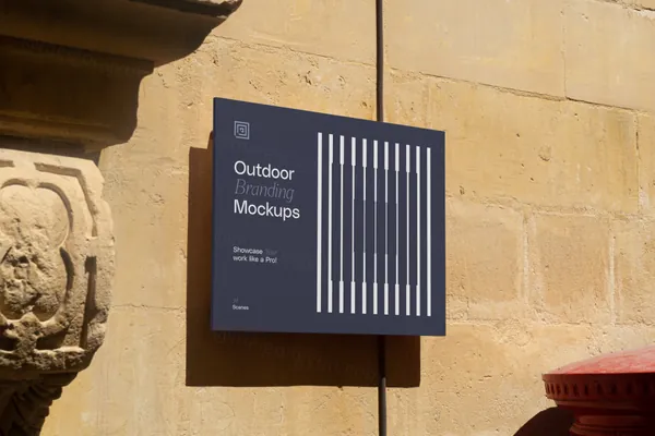 高质量户外广告牌海报设计提案贴图展示样机模板 Outdoor Branding Mockup-5