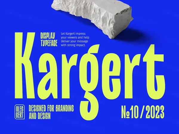 高质量极简精致现代品牌设计海报杂志排版英文字体 Kargert Typeface