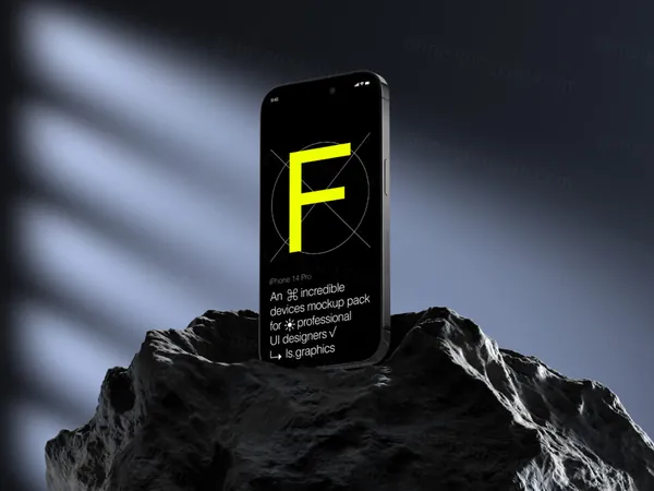 高质量苹果手机创意场景APP设计UI贴图展示样机模板 F - iPhone 14 Pro Max Mockups-9