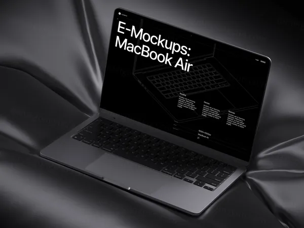 高质量苹果笔记本创意场景展示网页设计提案样机模板素材 MacBook Air Mockup-7