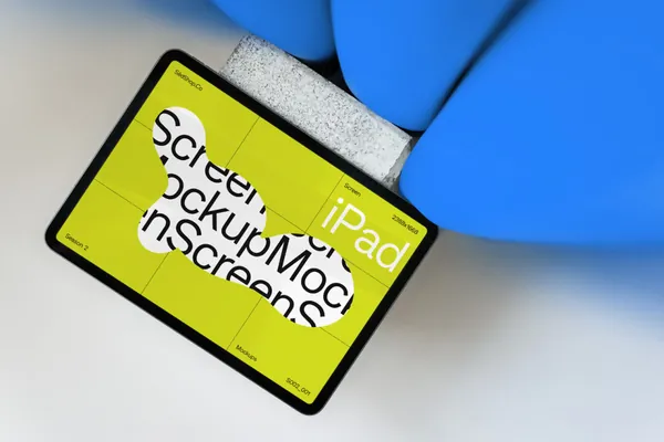 高质量苹果iPad平板网页APP设计贴图UI提案展示样机模板 S002-001