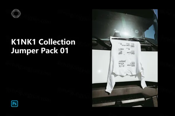 高端户外实拍挂在汽车雨刷器上的T恤服装潮牌设计提案贴图展示样机模板 Jumper Pack 01-1