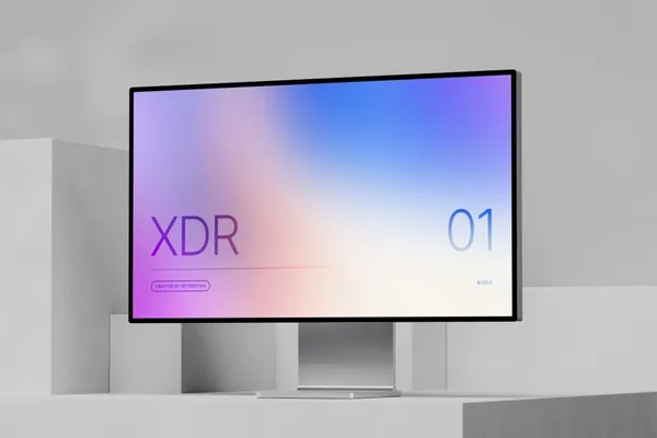 极简创意场景苹果XDR显示器网页设计展示样机模板素材 ProDisplay XDR Mockups-2