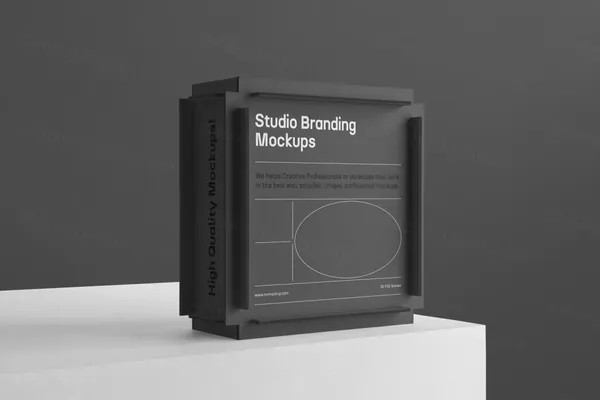 高质量包装盒纸盒工作室品牌VI设计提案贴图展示样机模板 Studio Branding Mockups-1