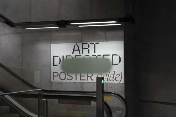 高端定制级地下扶梯广告牌海报设计贴图展示样机模板素材 ARTD C02 POSTER 007