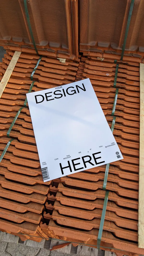 潮流小清新风高清实拍户外宣传单海报设计贴图展示样机模板-1