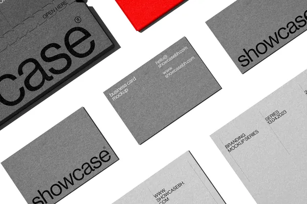 高质量极简明信片信封卡片企业品牌VI设计提案贴图展示样机模板素材 Branding Mockup