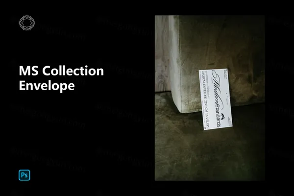 高端室内实拍无CG信封品牌设计贴图展示样机模板 Envelope