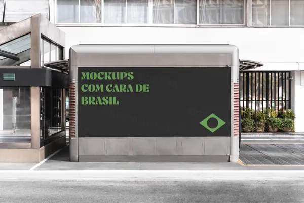 高质量高清摄影城市街头路边黑板公告牌广告海报设计贴图展示样机模板 Poster Mockup