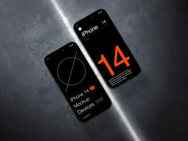 高质量苹果手机创意场景APP设计UI贴图展示样机模板 F - iPhone 14 Pro Max Mockups-8