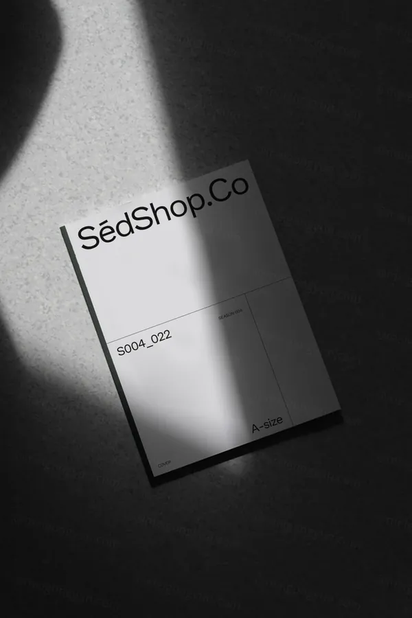 高级阴影传单单页海报宣传单设计贴图展示样机模板 S004-022