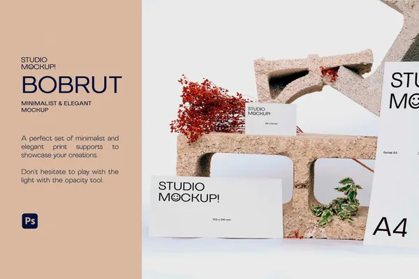 极简主义优雅宣传单广告海报设计贴图展示样机模板素材 MINIMALIST POSTER MOCKUP-3