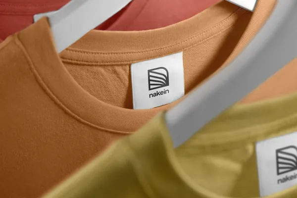 高质量T恤领标标签服装品牌设计贴图样机模板 Apparel Tag  Labels Logo Mockups-2