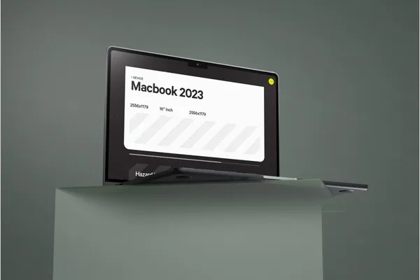 高质量笔记本极简主义抽象场景展示App设计UI贴图样机模板 MacBook Mockup-2