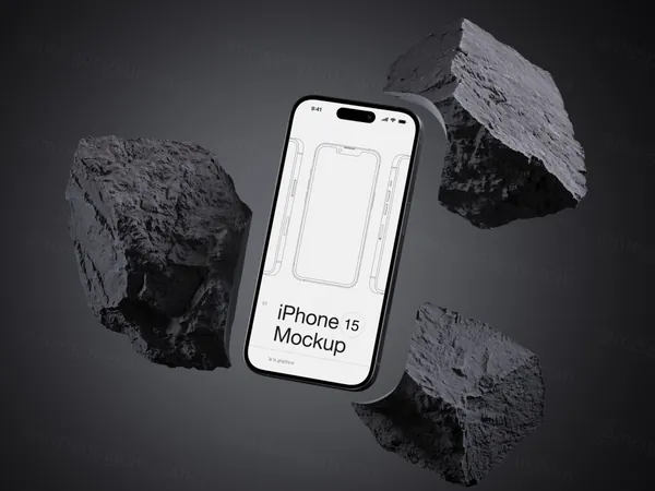 最新iPhone 15时尚潮流创意场景贴图展示样机模板素材 iPhone 15 Pro Mockup-11